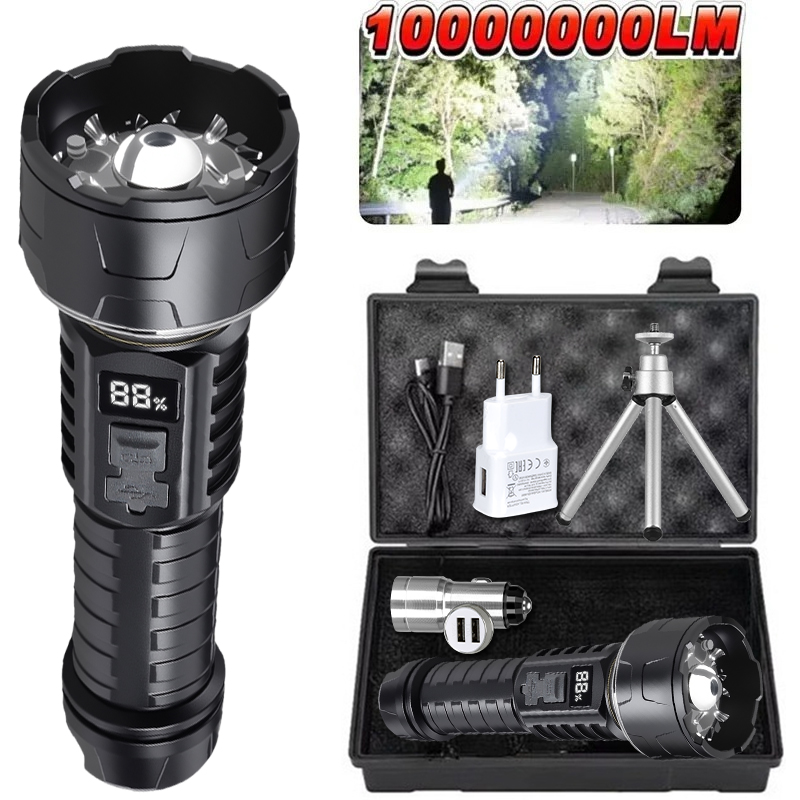 Outdoor Camping Glamping - COB LED Flashlight Rechargeable Lantern 7-core