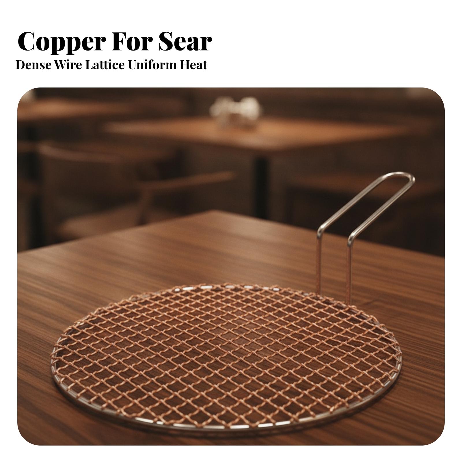 Portable Copper Mesh Round Gri - Outdoor Camping Grill 评论和价格