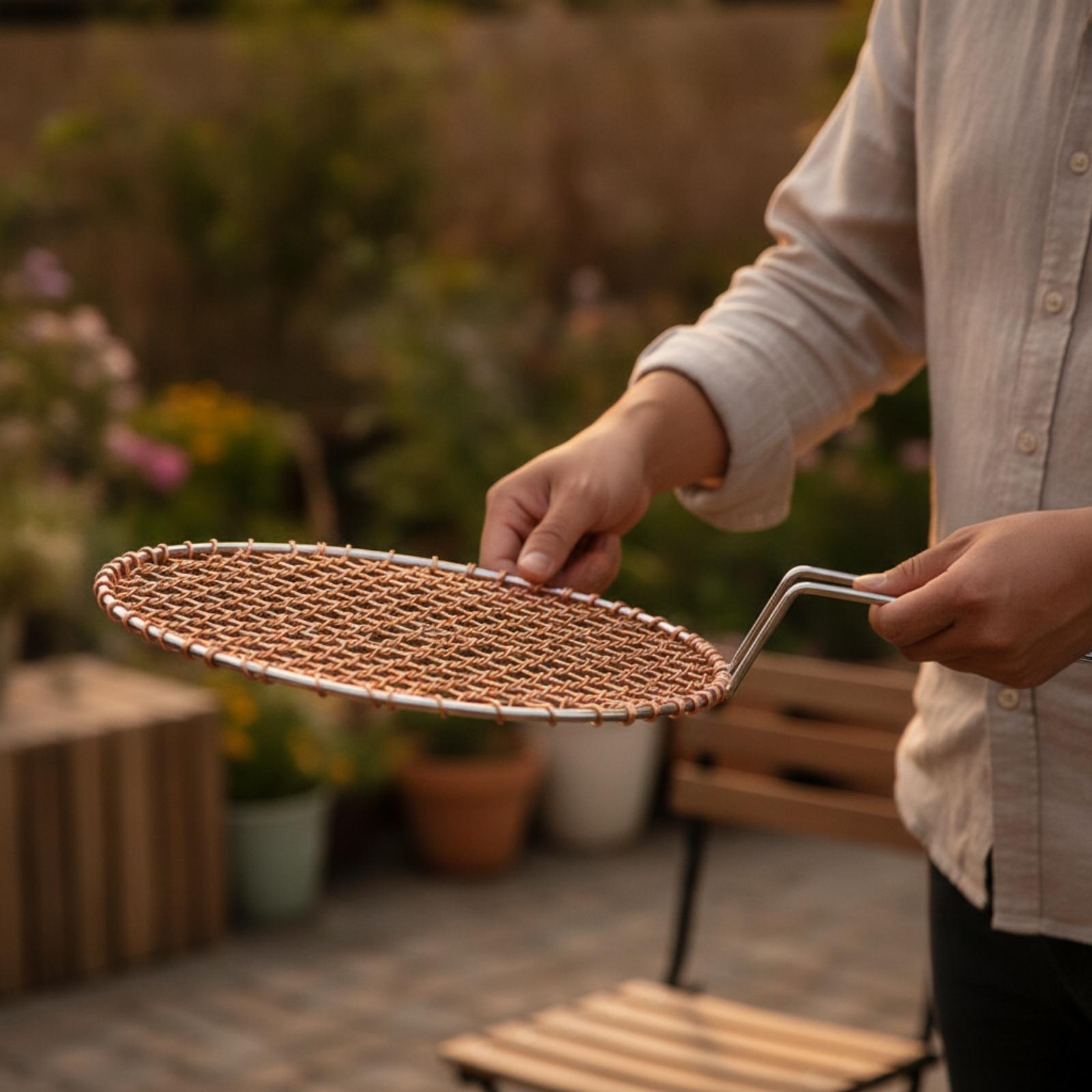 Portable Copper Mesh Round Gri - Outdoor Camping Grill 评论和价格