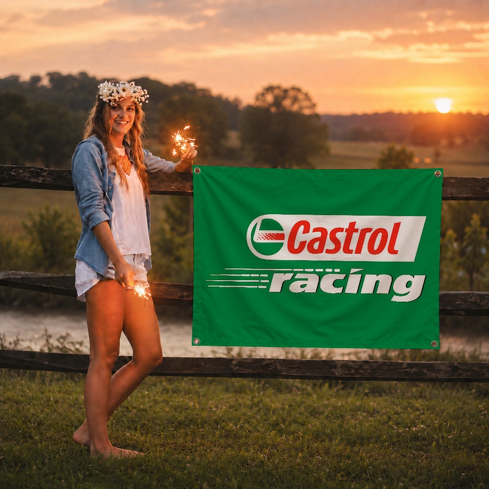 C-Castrol Moto Oil Brand Flag  - Outdoor Camping Brand 评论和价格
