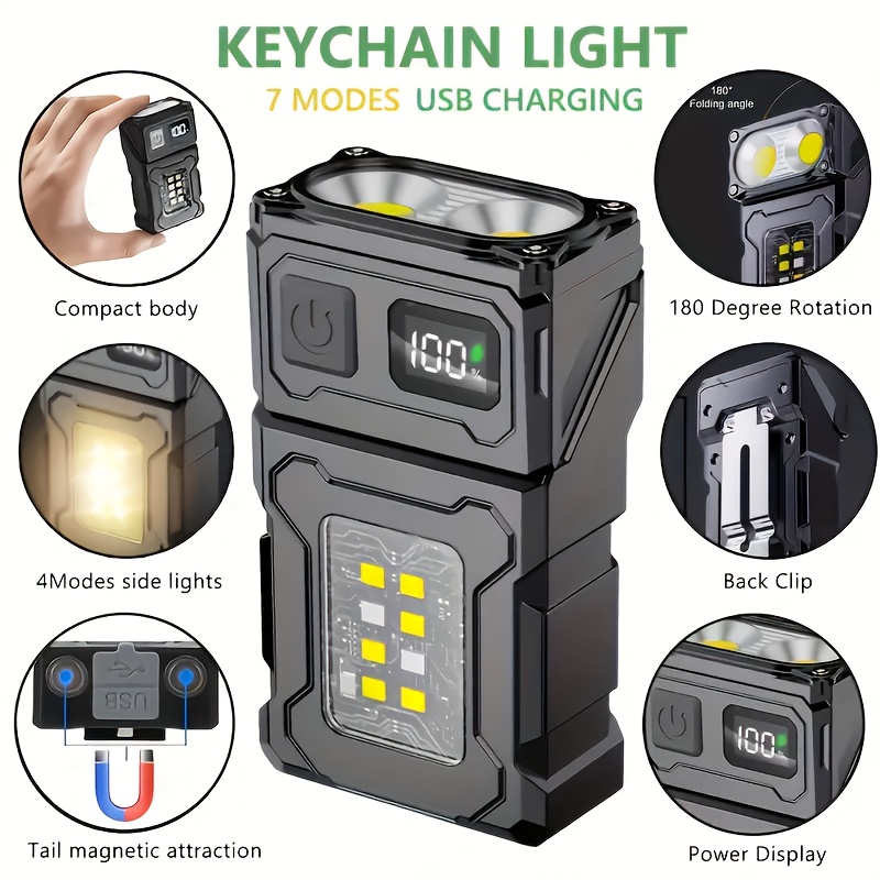 Mini Rechargeable LED Pocket F - Outdoor Camping Decor 评论和价格
