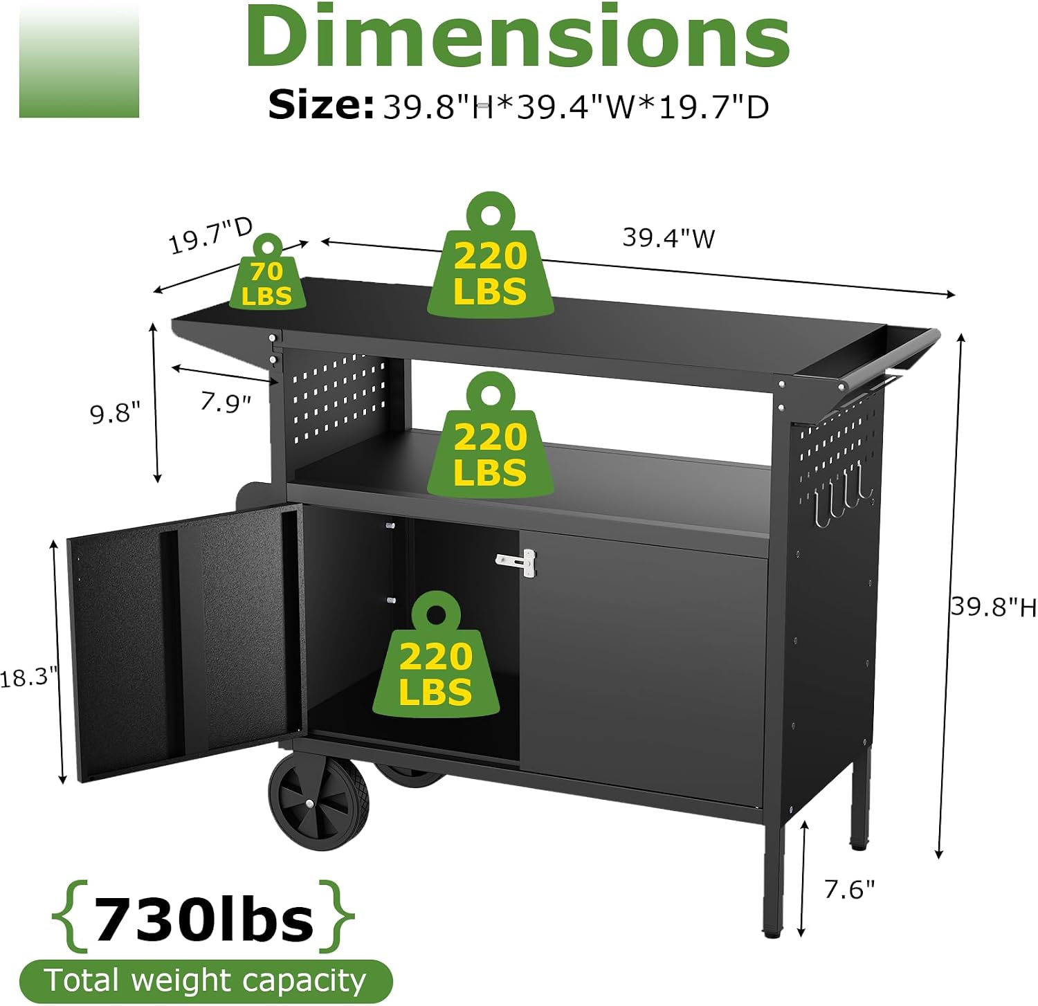 Outdoor Grill Cart Table With  - Outdoor Camping Grill 评论和价格