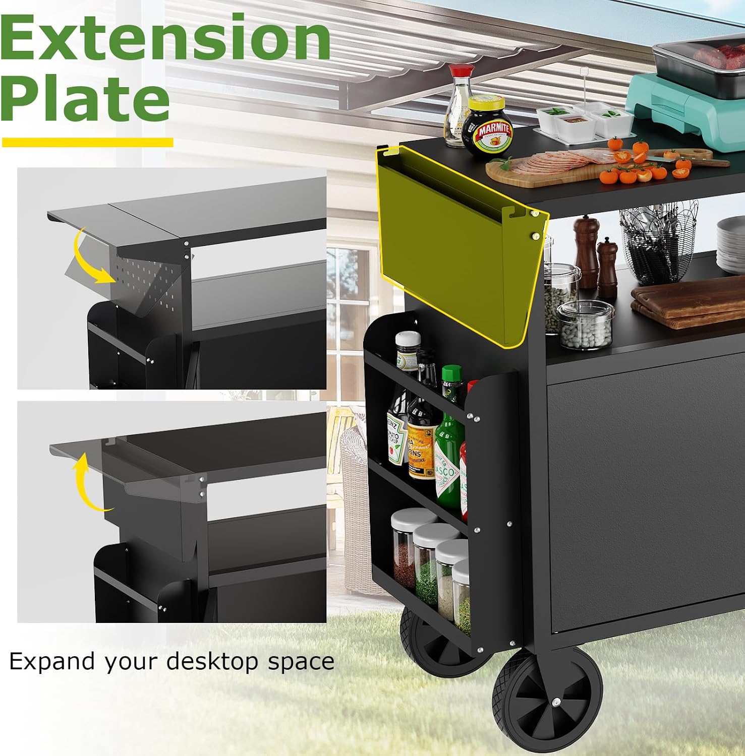 Outdoor Grill Cart Table With  - Outdoor Camping Grill 评论和价格