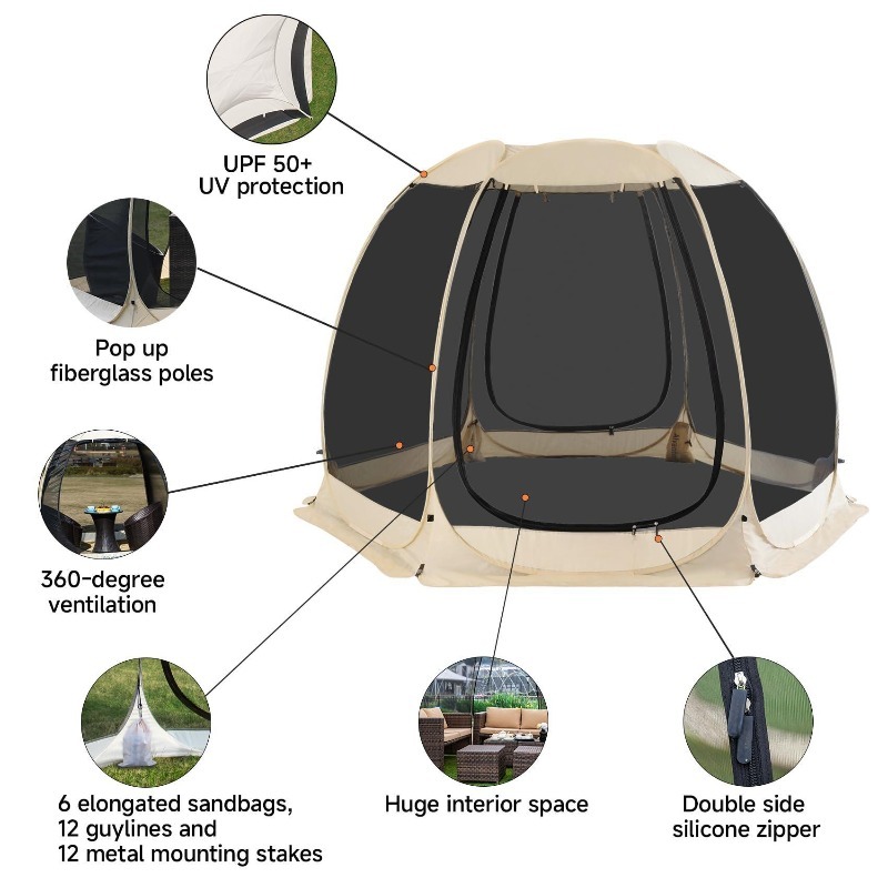 Hot Sale 6 Sided Mesh Screen P - Outdoor Camping Tents For Sale 评论和价格