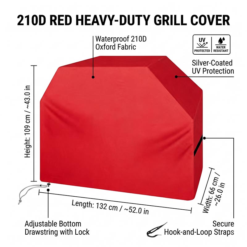 210D BBQ Cover Dustproof Water - Outdoor Camping Grill 评论和价格