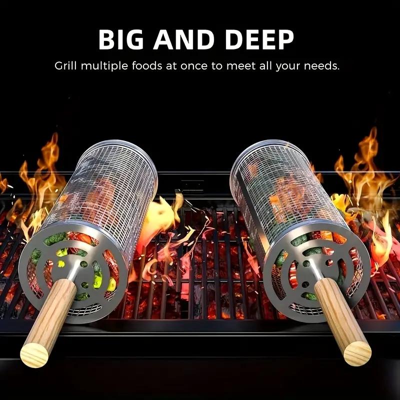 Stainless Steel BBQ Grill Bask - Outdoor Camping Grill 评论和价格