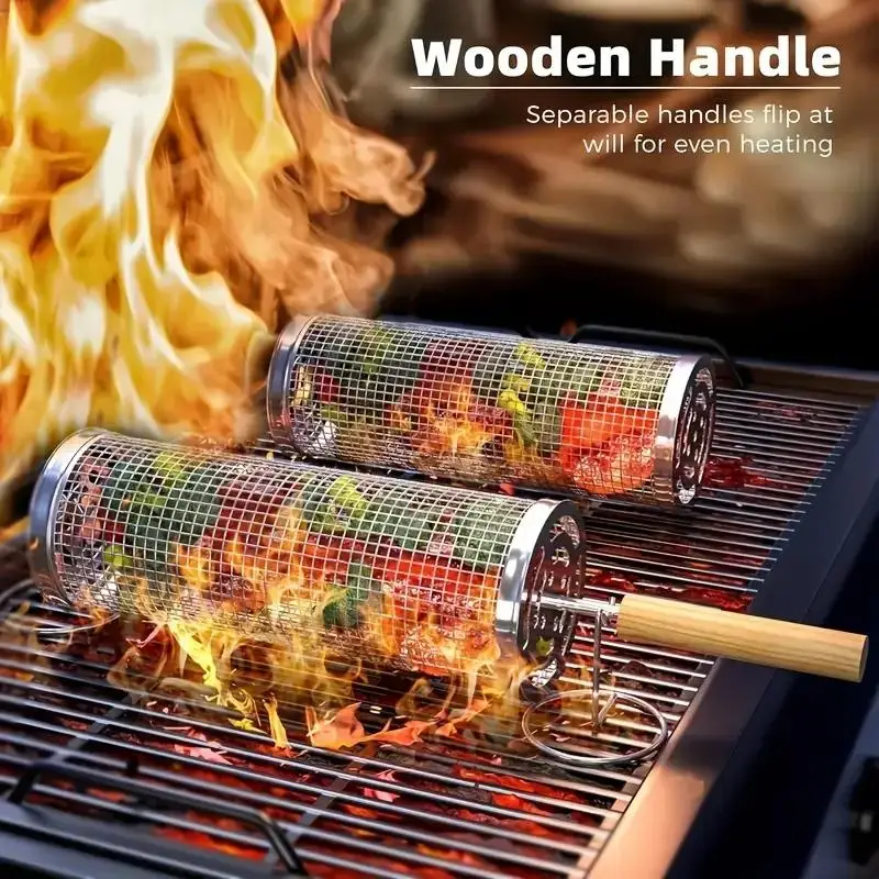 Stainless Steel BBQ Grill Bask - Outdoor Camping Grill 评论和价格