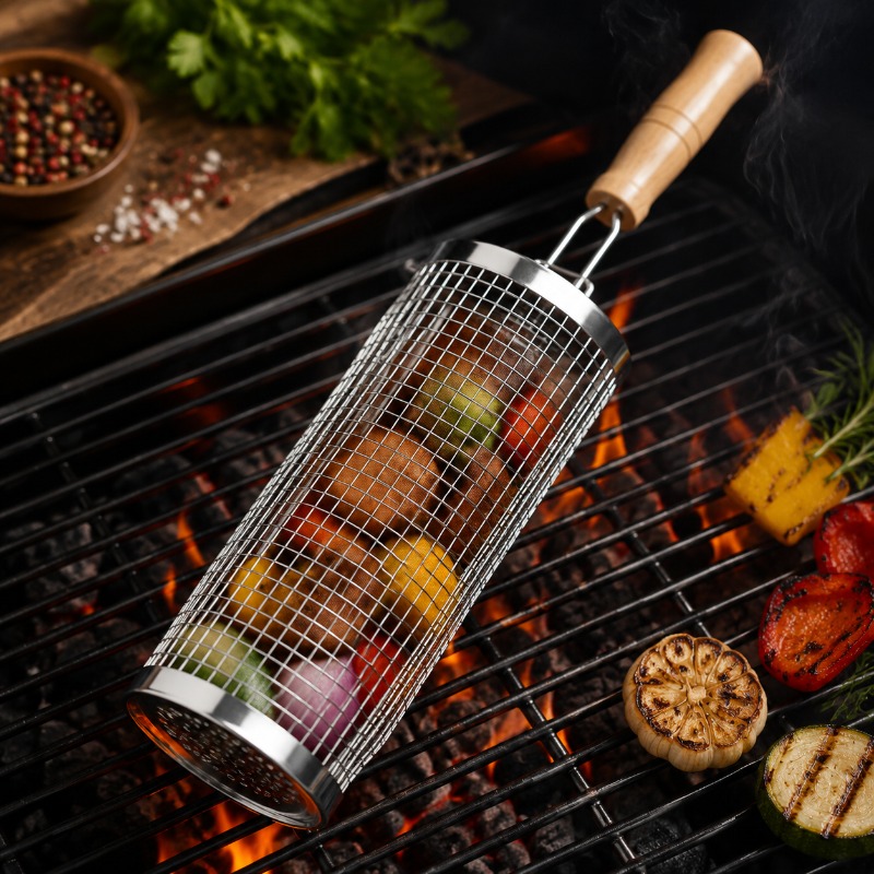 Round Barbecue Grill Basket Se - Outdoor Camping Grill 评论和价格