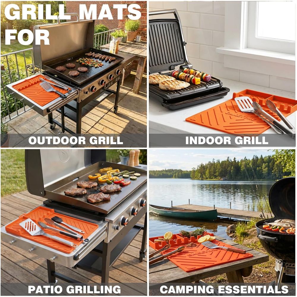 Silicone Grill Mats or Griddle - Outdoor Camping Grill 评论和价格