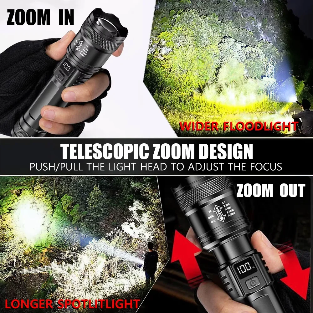 Rechargeable LED Flashlight Zo - Outdoor Camping Decor 评论和价格