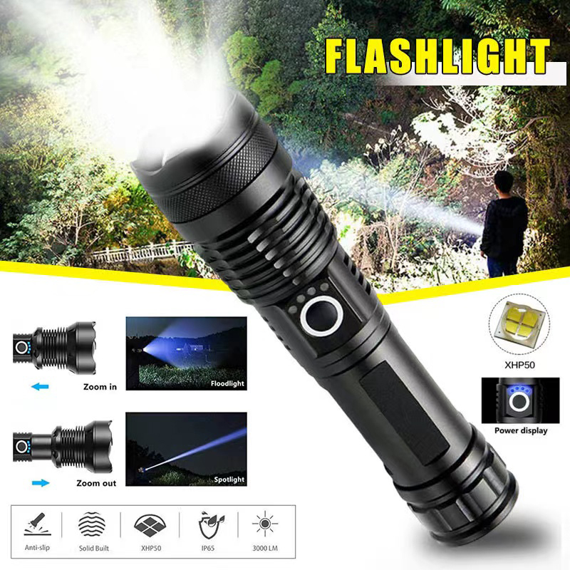 High Power XHP70 Led Flashligh - Outdoor Camping Decor 评论和价格